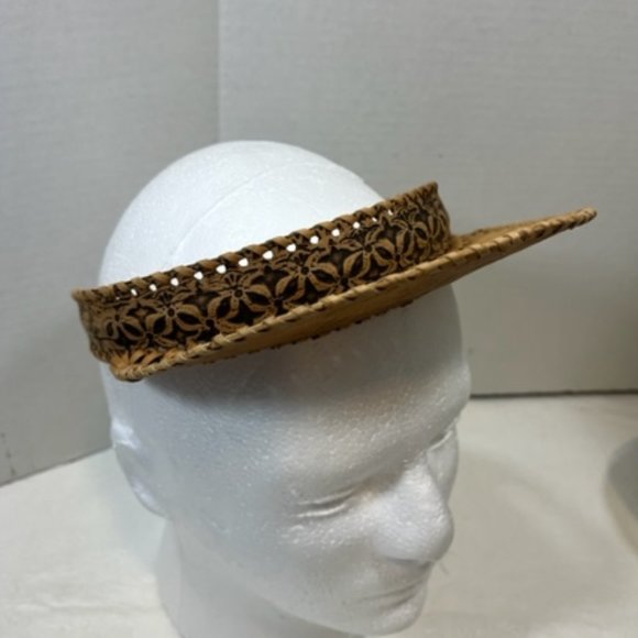 Handmade Natural Wicker Hair Band/Sun Visor From Birch Bark Floral Design - Picture 5 of 6